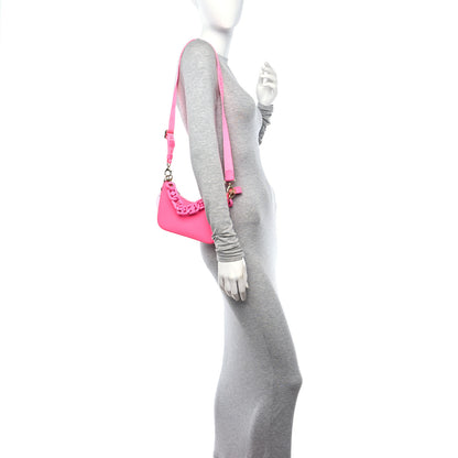 Christian Louboutin Calfskin Mini Loubila Chain Shoulder Bag Fluo Pink 2 of 10