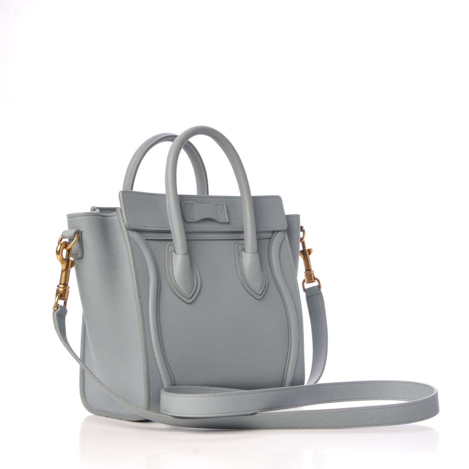 Celine Drummed Calfskin Nano Luggage Cloud 4 of 9