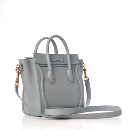 Celine Drummed Calfskin Nano Luggage Cloud 4 of 9