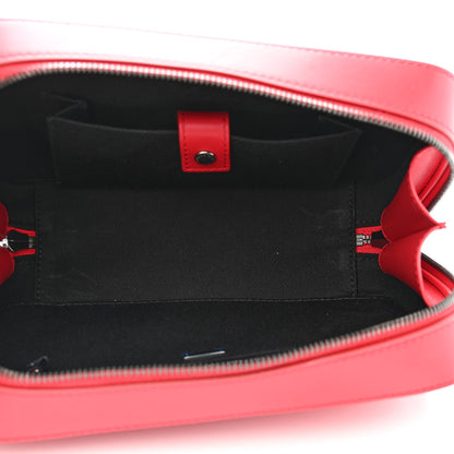 Dolce & Gabbana Calfskin Embossed DG Logo Mens Crossbody Bag Red 5 of 12