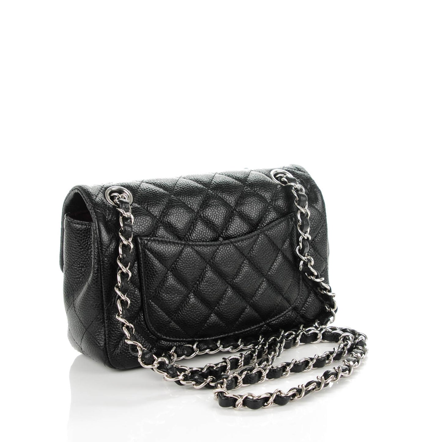 Caviar Quilted Mini Rectangular Flap Black