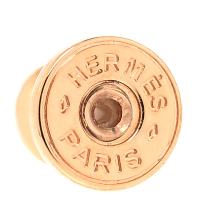 Hermes Gold Lacquered Mini Pop H Earrings Marron Glace 4 of 5