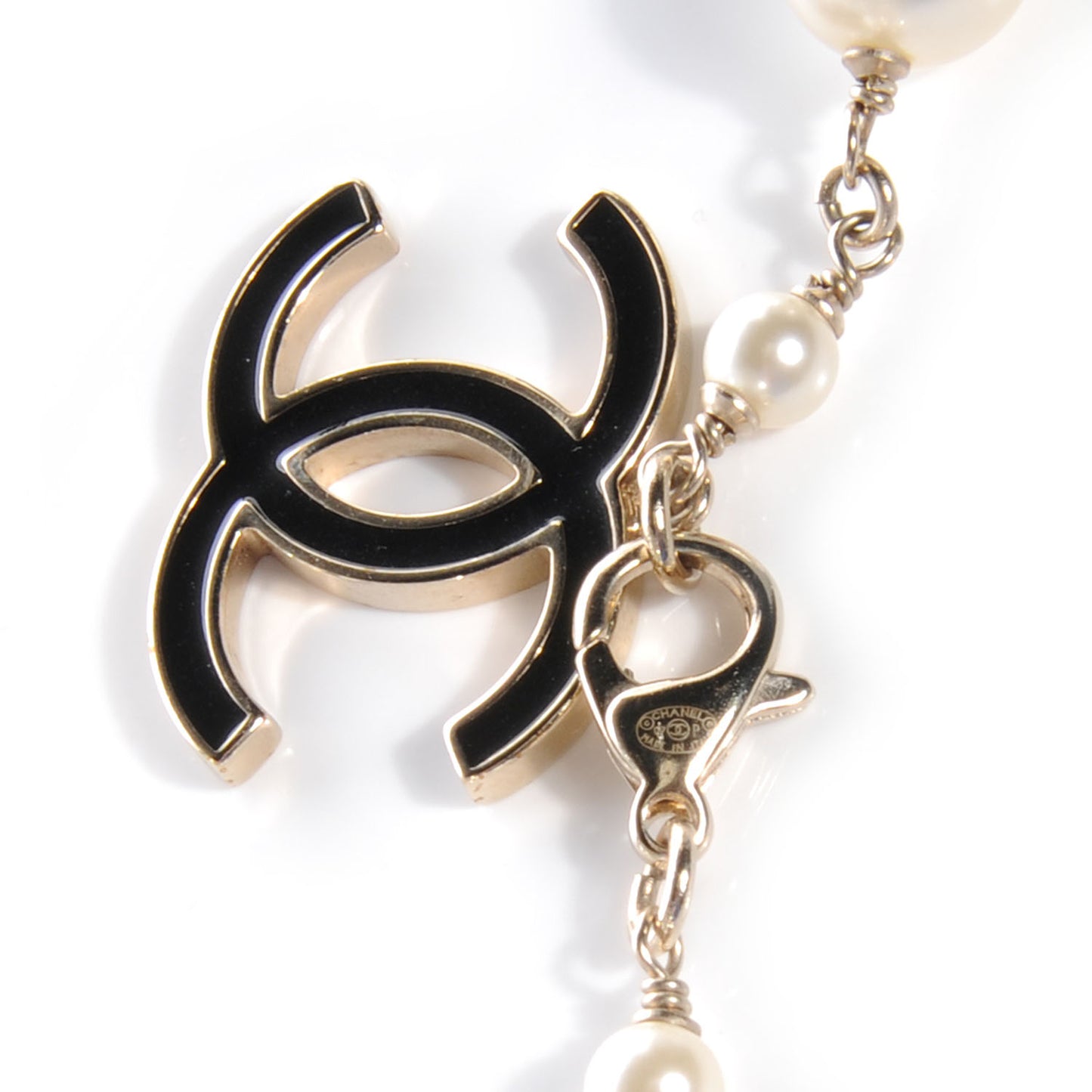 Pearl Charms Coco Logo Necklace