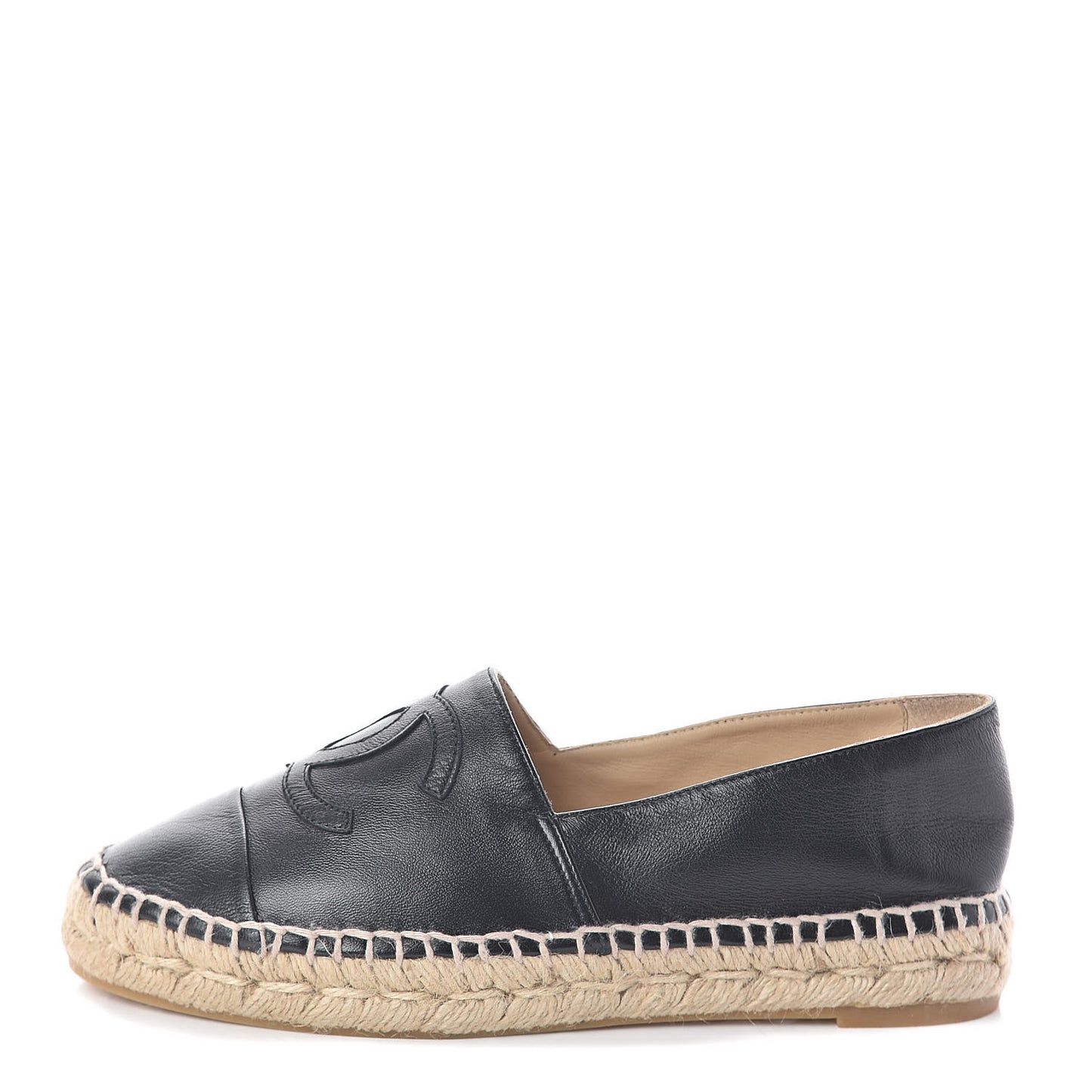 Lambskin CC Espadrilles 36 Black