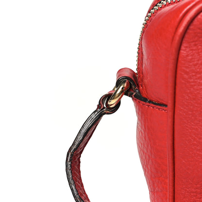 Gucci Pebbled Calfskin Small Soho Disco Bag Tabasco Red 13 of 14
