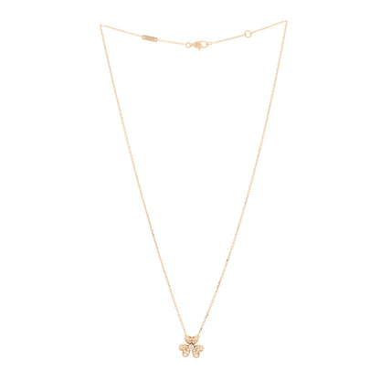 Van Cleef & Arpels 18K Rose Gold Diamond Mini Frivole Pendant Pave Necklace 3 of 6