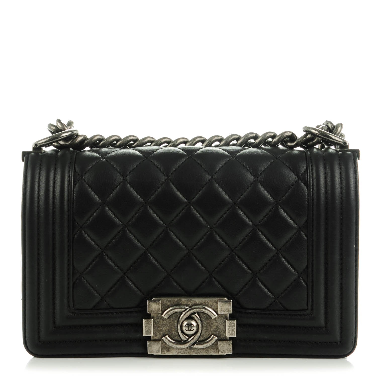 Chanel Calfskin Quilted Small Boy Flap Black 1 of 8