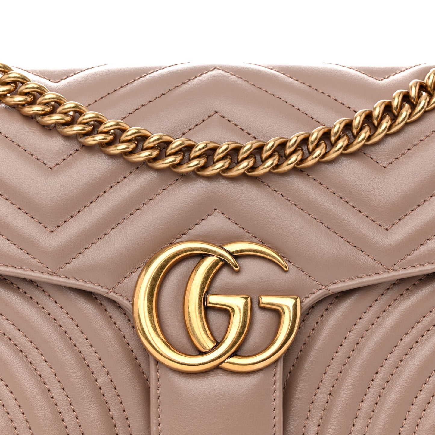 Calfskin Matelasse Small GG Marmont Shoulder Bag Porcelain Rose