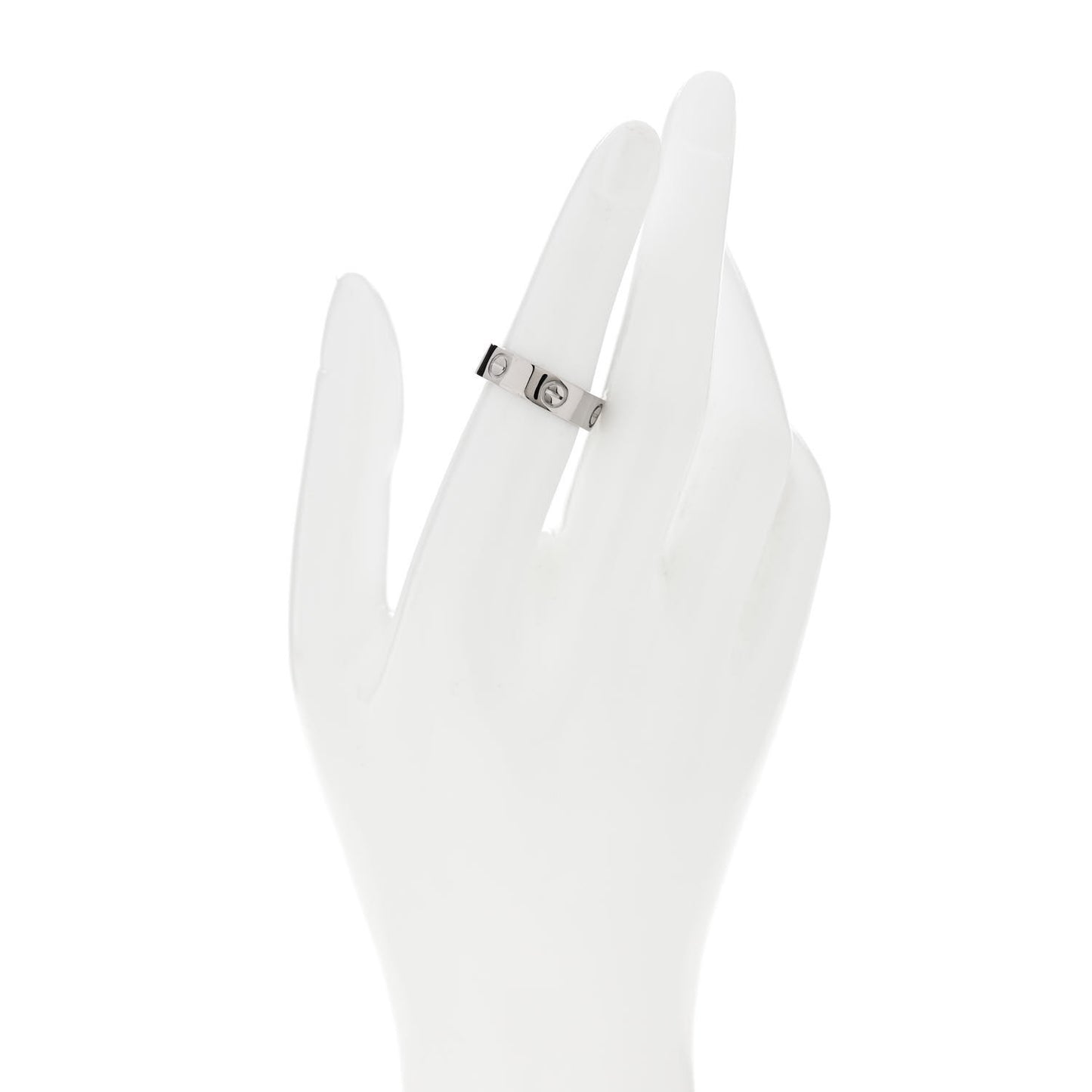 18K White Gold 5.5mm LOVE Ring 53 6.25