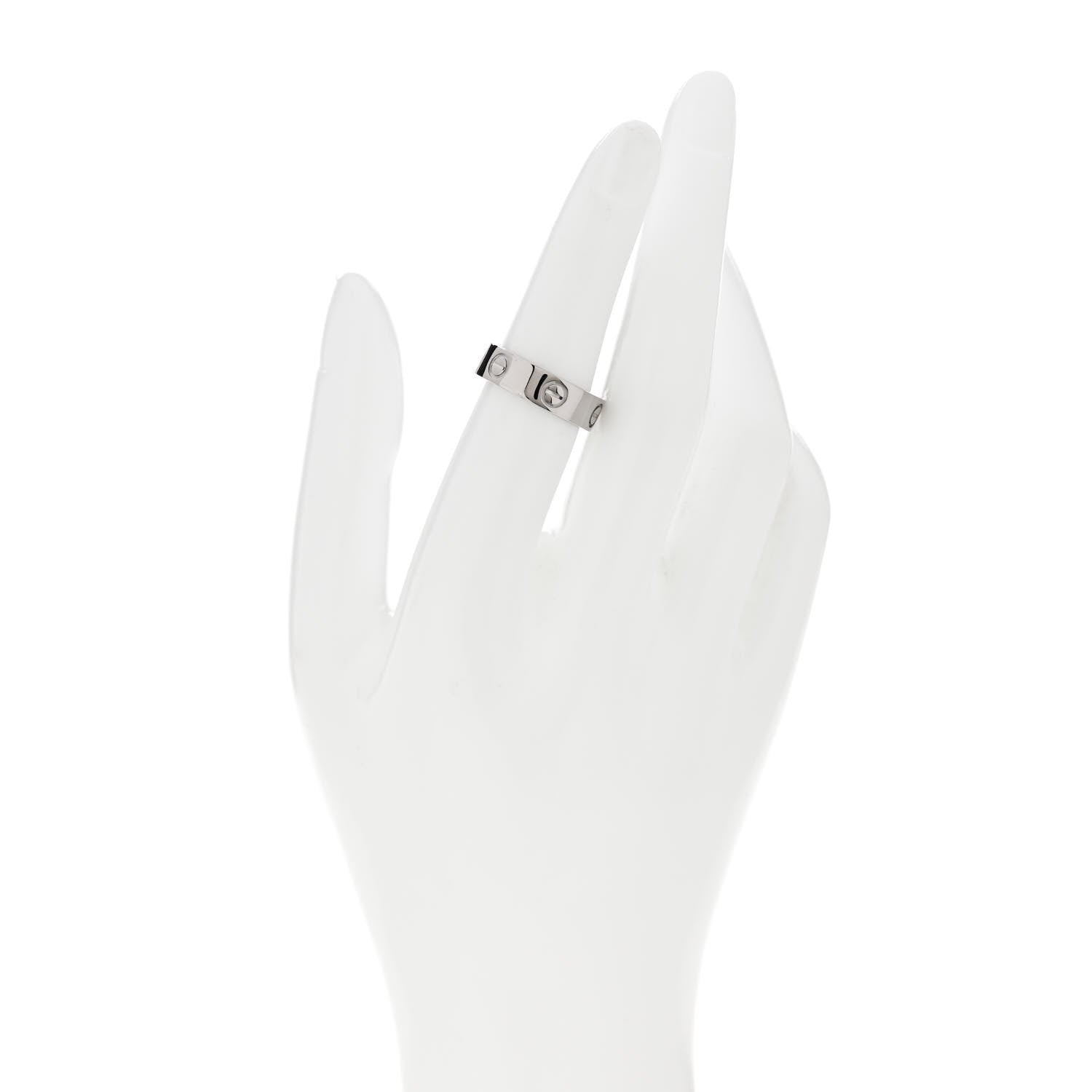 Cartier 18K White Gold 5.5mm LOVE Ring 53 6.25 2 of 4