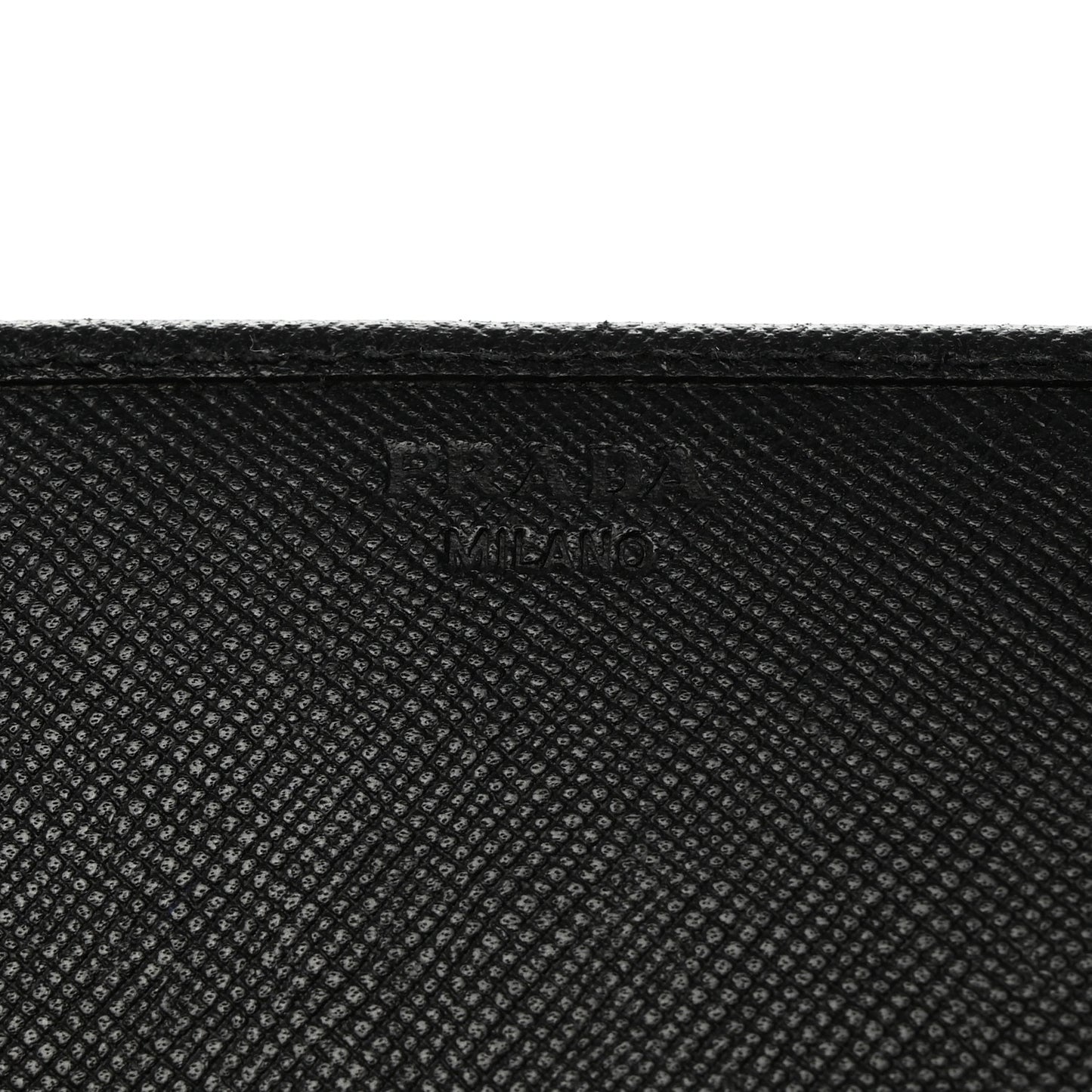 Saffiano Triangle Continental Flap Wallet Black