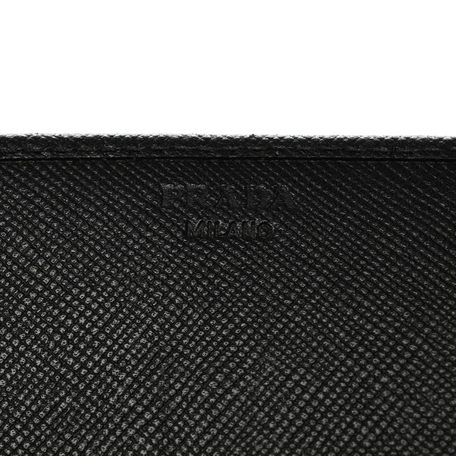 Prada Saffiano Triangle Continental Flap Wallet Black 6 of 8