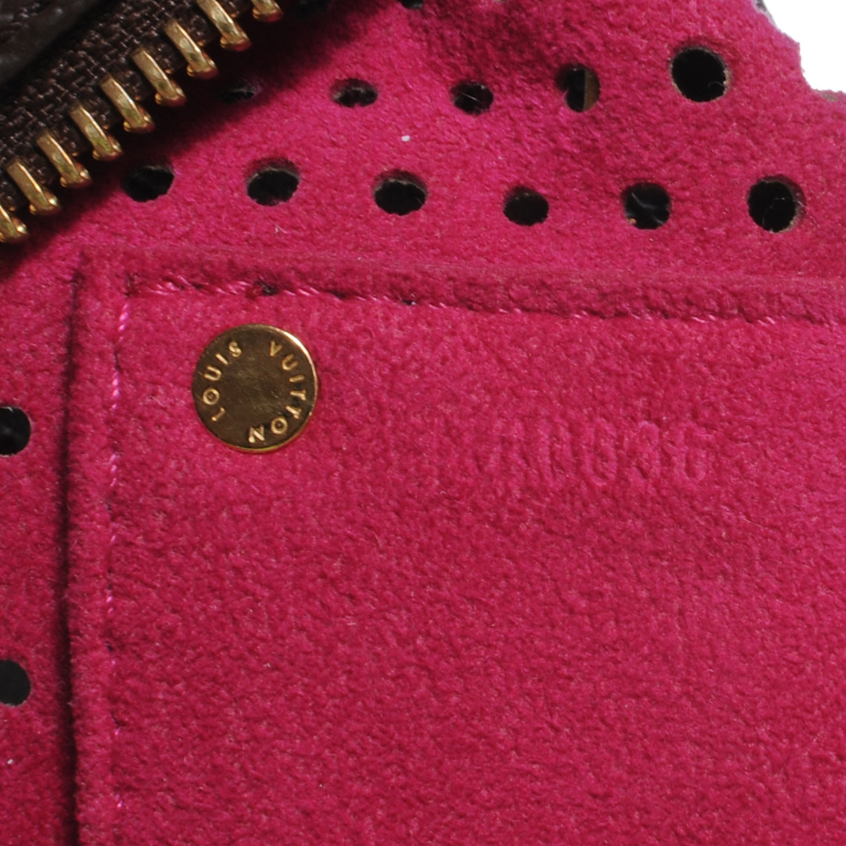Monogram Perforated Speedy 30 Fuchsia