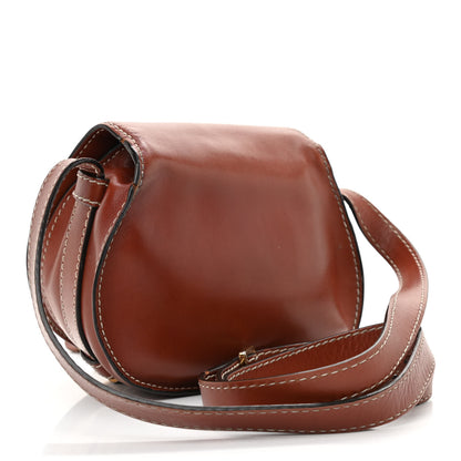 Chloe Shiny Calfskin Mini Marcie Round Crossbody Bag Caramel 2 of 13