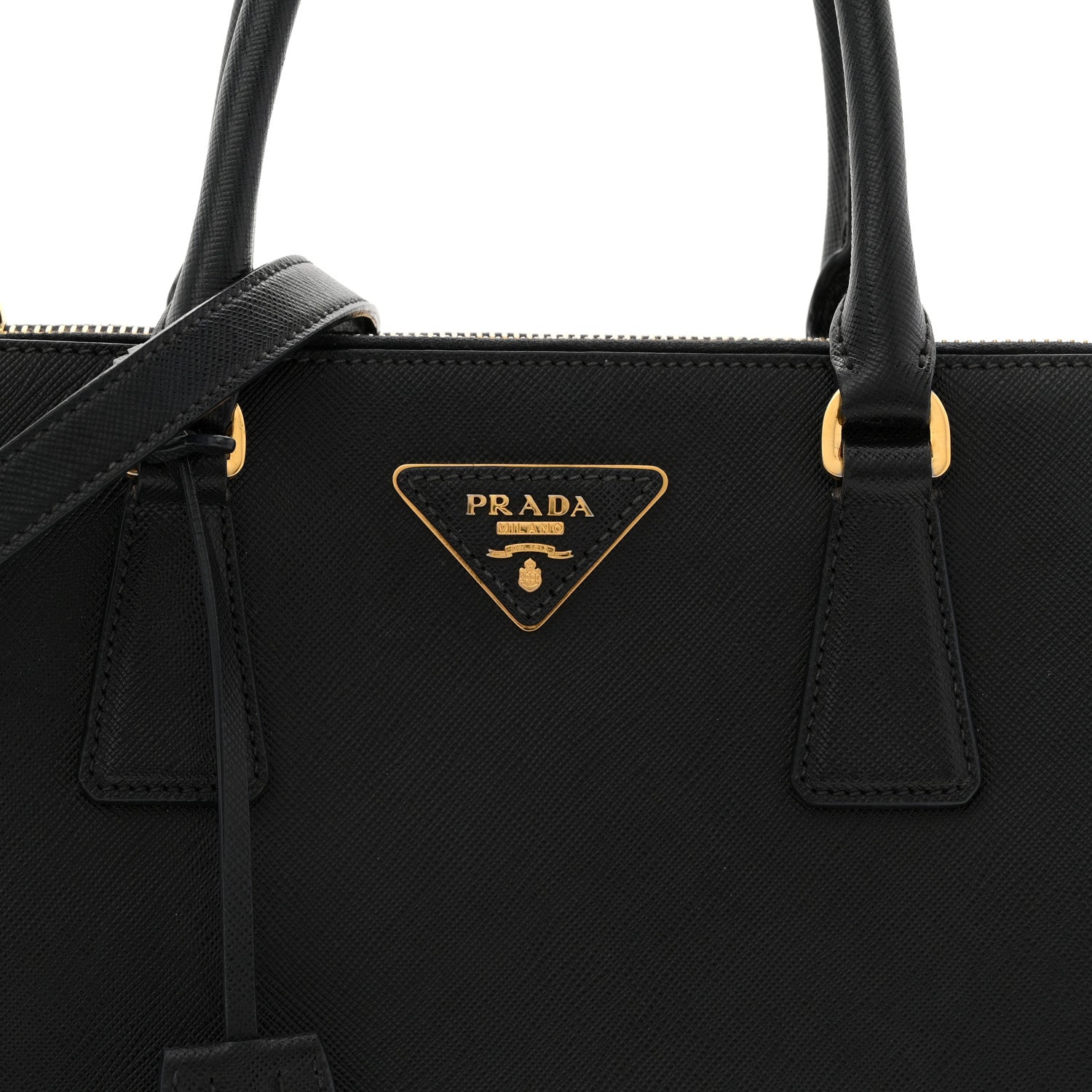 Prada Saffiano Small Galleria Double Zip Tote Black 8 of 13
