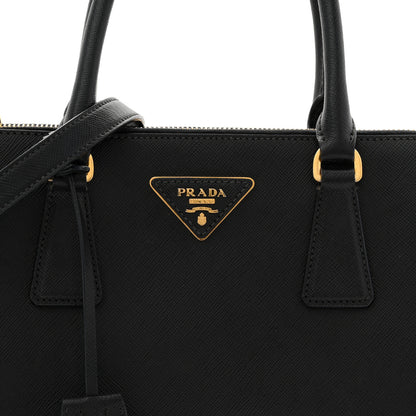 Prada Saffiano Small Galleria Double Zip Tote Black 8 of 13