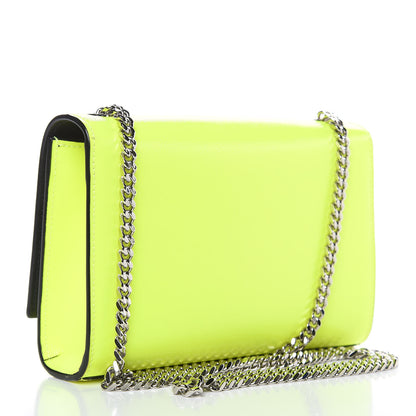 Saint Laurent Patent Grain de Poudre Small Monogram Kate Satchel Neon Yellow 3 of 11