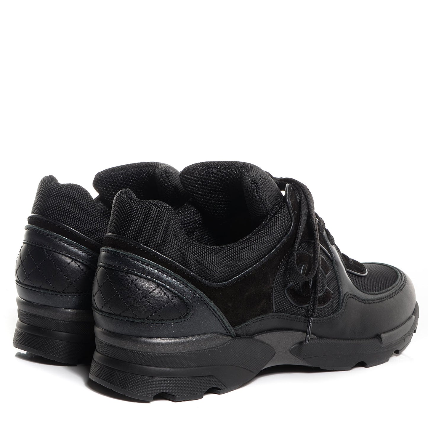 Suede Calfskin CC Black Sneakers 38.5