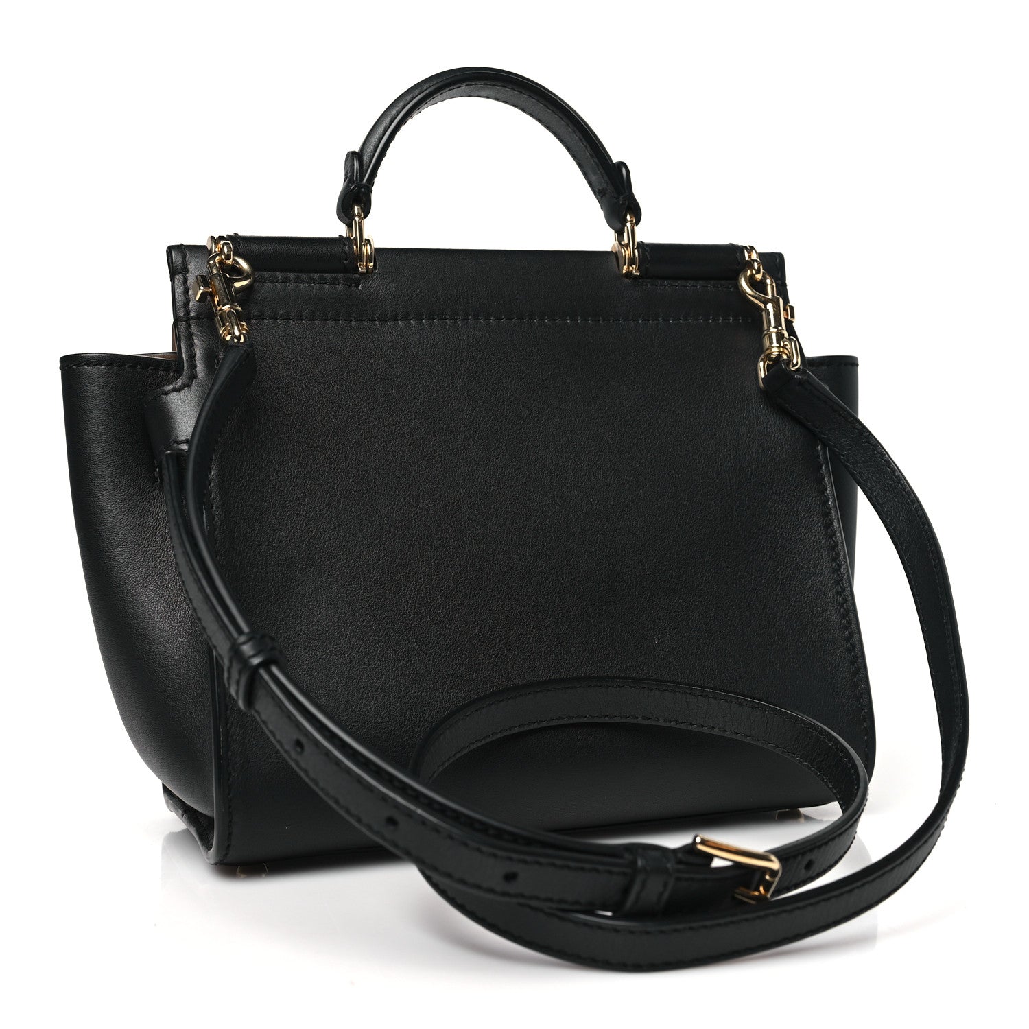 Dolce & Gabbana Calfskin Small Sicily 62 Soft Bag Black 3 of 8