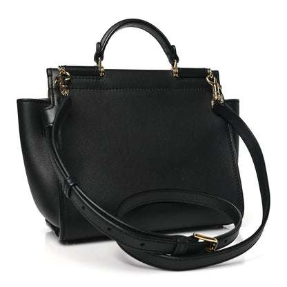 Dolce & Gabbana Calfskin Small Sicily 62 Soft Bag Black 3 of 8