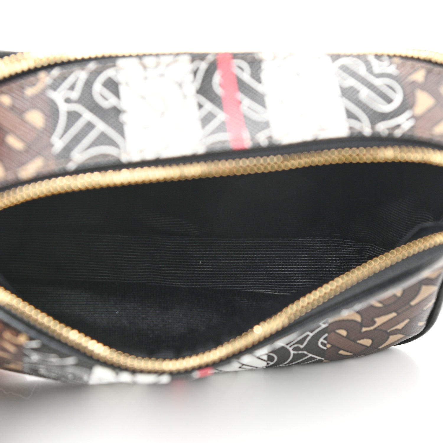 Burberry E-Canvas Monogram Stripe Micro Camera Bag Bridle Brown 5 of 10