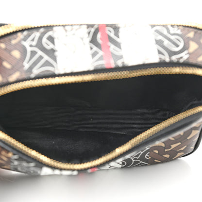 Burberry E-Canvas Monogram Stripe Micro Camera Bag Bridle Brown 5 of 10