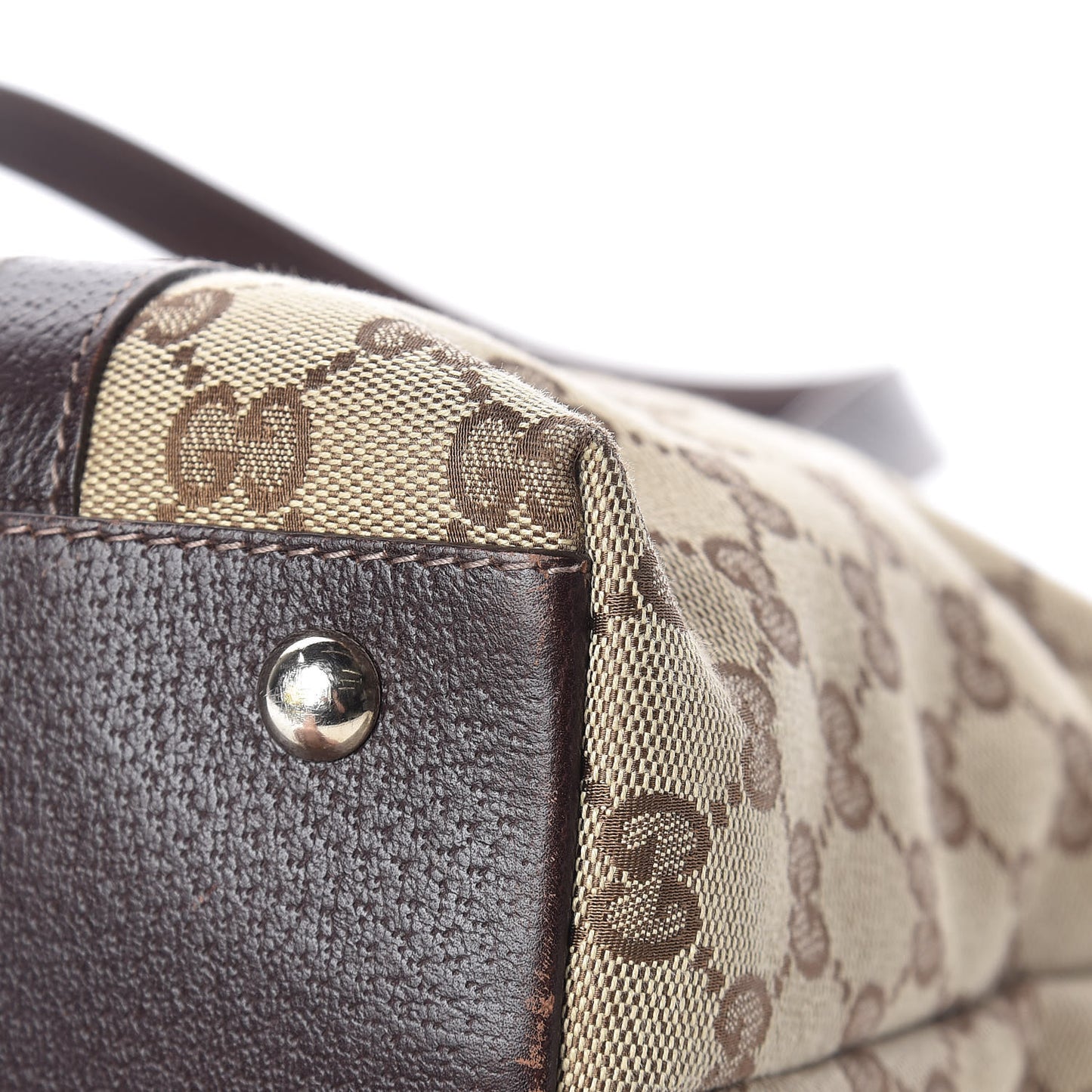Monogram Medium Abbey Tote Dark Brown