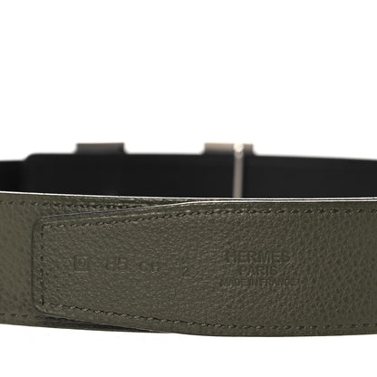 Hermes Epsom Swift 32mm H Belt 85 Vert Olive Black 3 of 5
