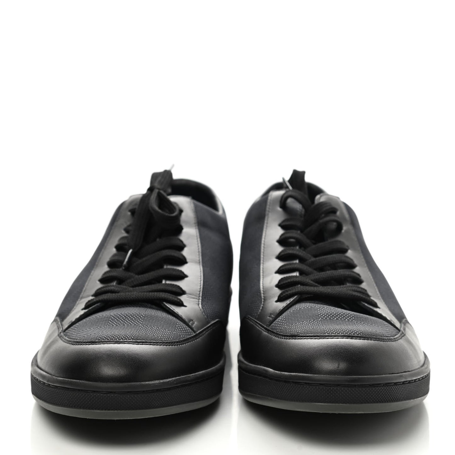 Calfskin Nylon Damier Offshore Sneakers 9.5 Black