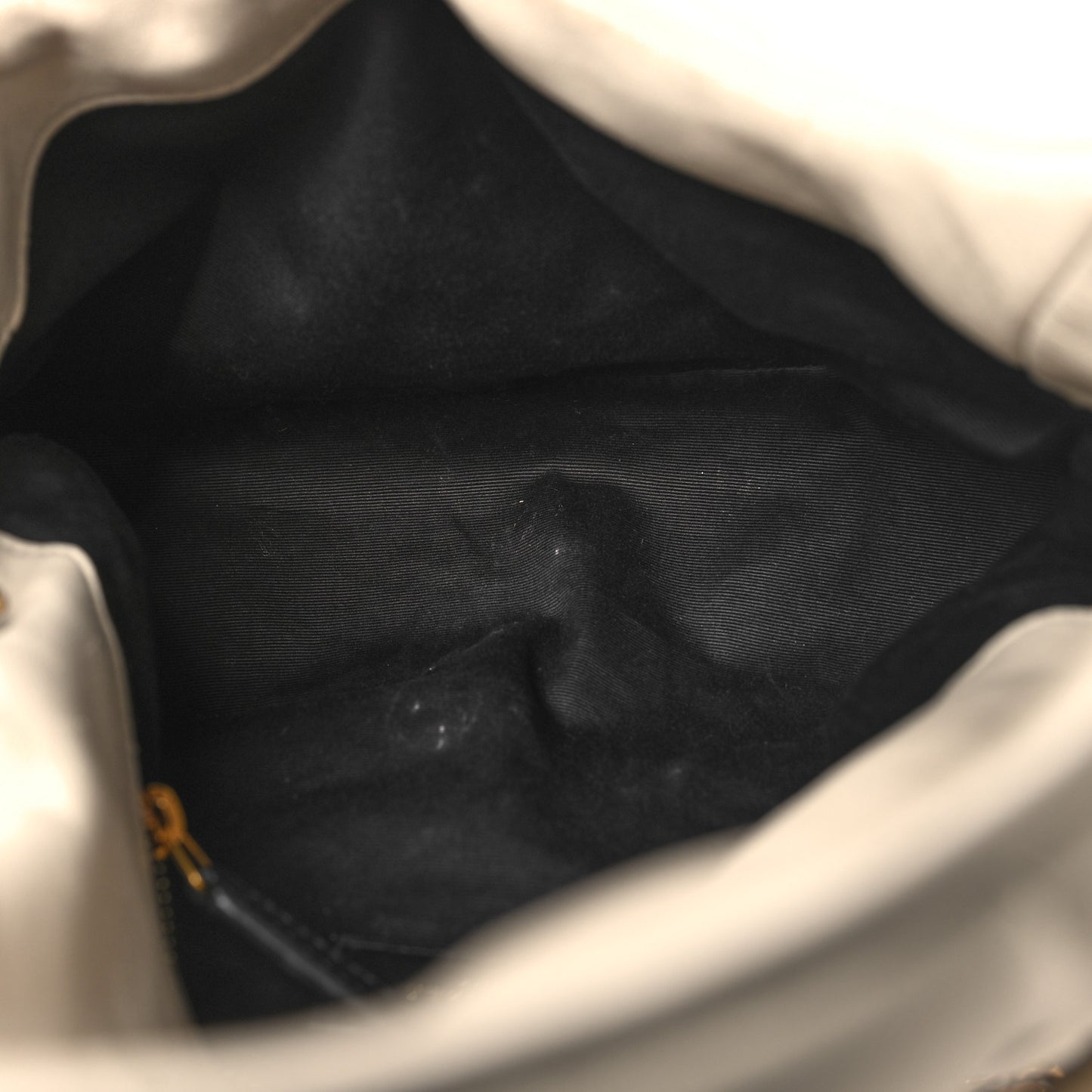 Lambskin Quilted Small Loulou Puffer Monogram Chain Satchel Blanc Vintage