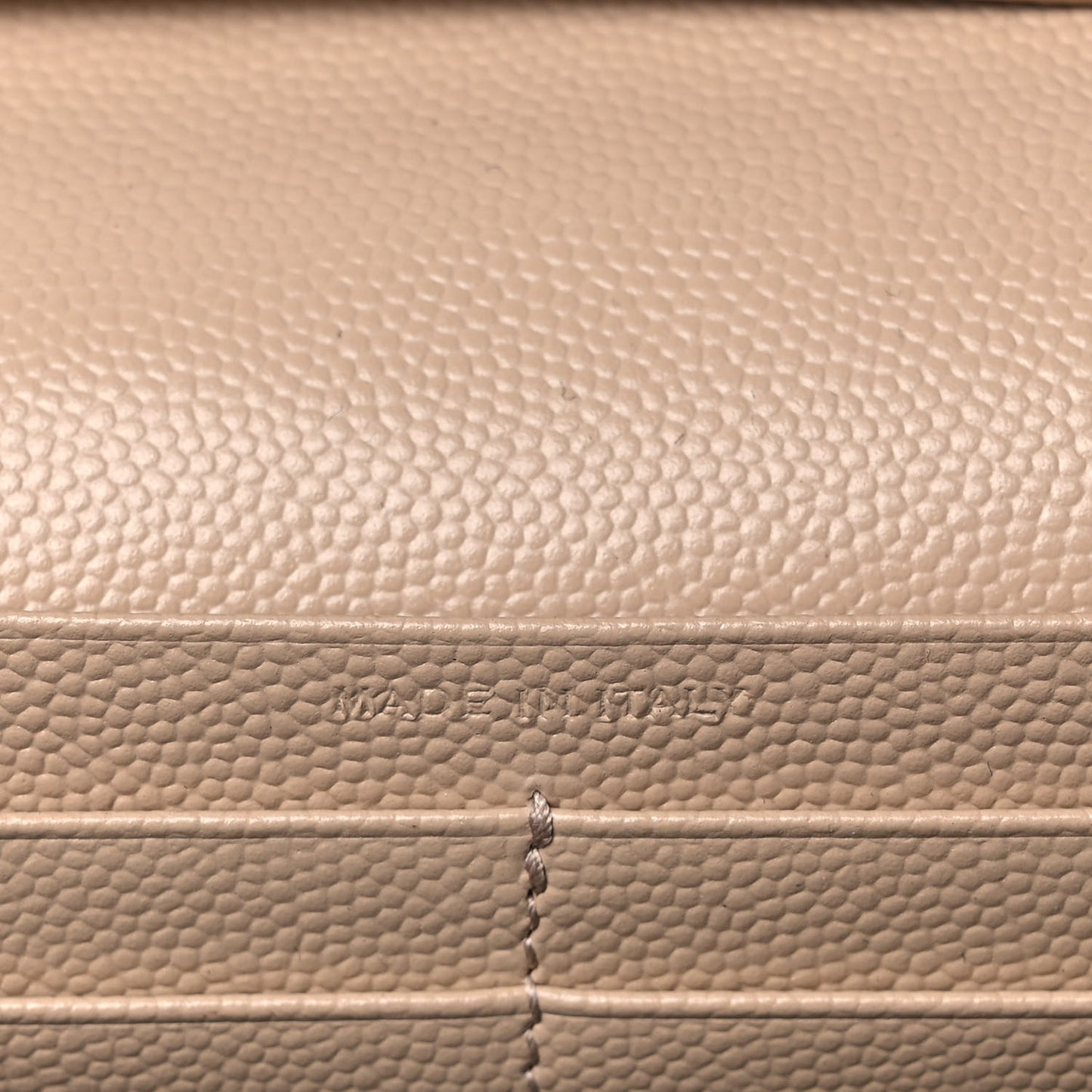 Grain De Poudre Matelasse Chevron Monogram Chain Wallet Nude Powder