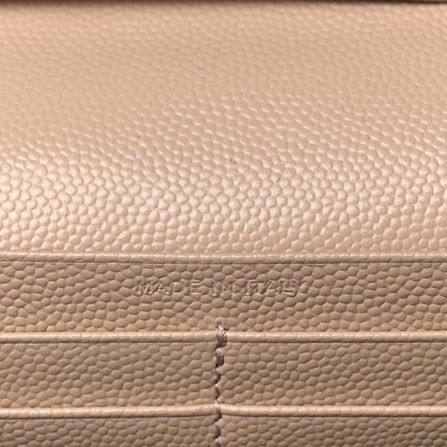 Saint Laurent Grain De Poudre Matelasse Chevron Monogram Chain Wallet Nude Powder 8 of 11