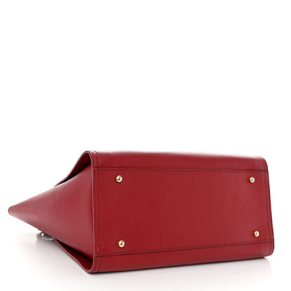 Chanel Caviar Small Studded Deauville Tote Red 4 of 11