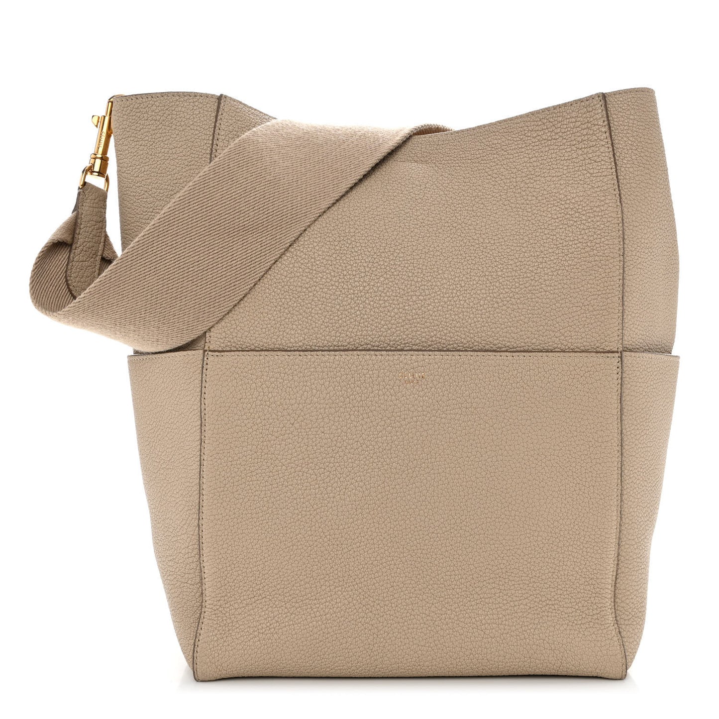 Goatskin Sangle Bucket Bag Dune