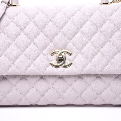 Chanel Caviar Quilted Small Coco Handle Flap Lilas Lilac 9 of 10