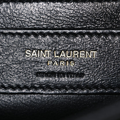 Saint Laurent Crinkled Calfskin Matelasse Monogram Baby Niki Chain Satchel Black 6 of 10