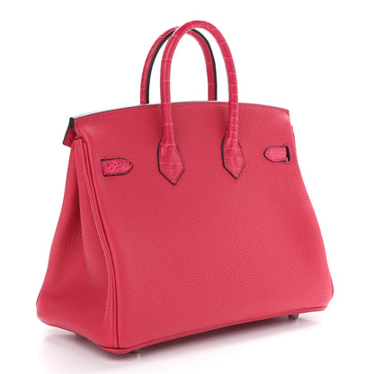 Hermes Togo Matte Alligator Birkin Touch 25 Framboise 3 of 11