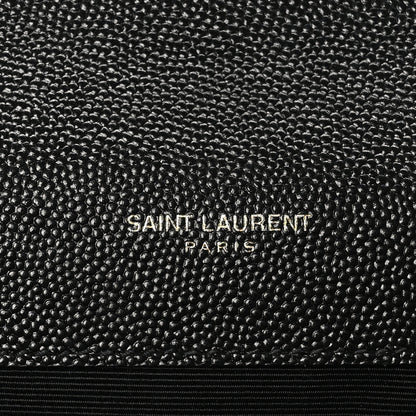 Saint Laurent Grain De Poudre Medium Classic Monogram Kate Satchel Black 6 of 10