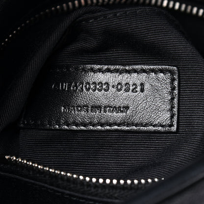 Saint Laurent Lambskin Quilted Toy Loulou Puffer Monogram Chain Satchel Black 8 of 8
