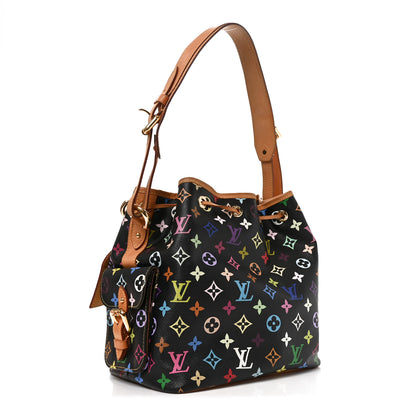 Louis Vuitton Monogram Multicolor Petit Noe Black 3 of 9
