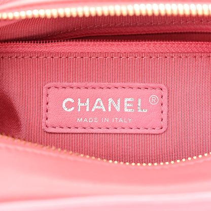 Chanel Aged Calfskin Quilted Small Gabrielle Logo Hobo Rose 6 of 13