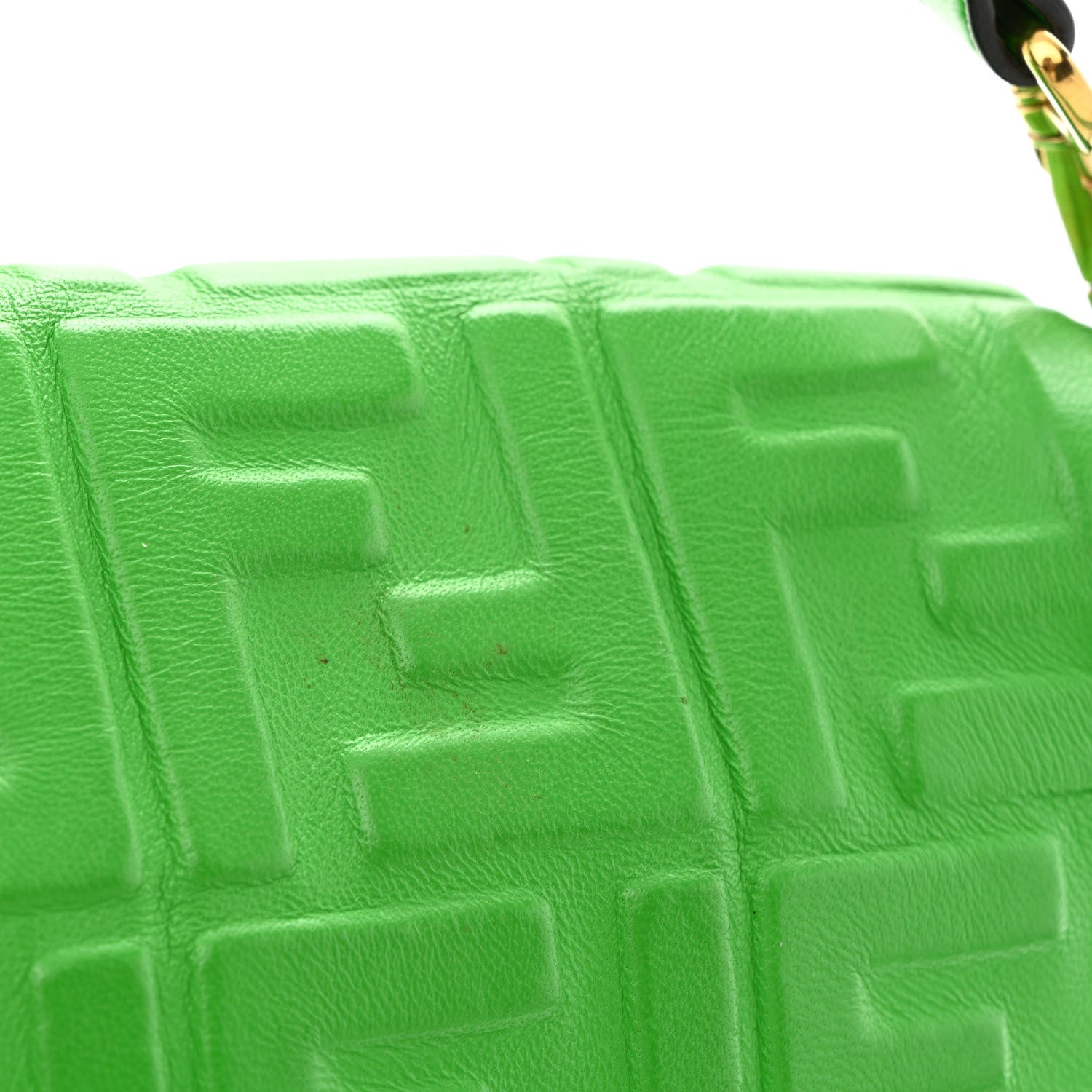 Fendi Nappa FF 1974 Embossed Baguette Tomatillo 12 of 16