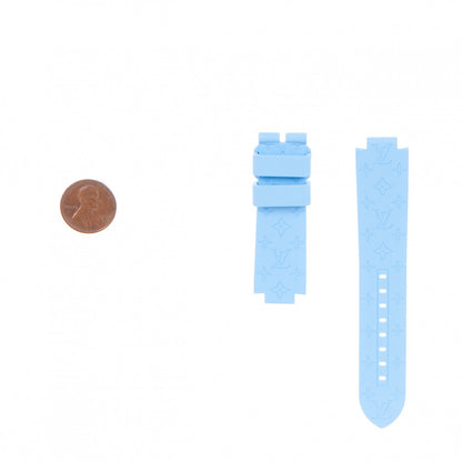 Louis Vuitton Rubber Monogram Tambour 10mm Watch Strap Blue 2 of 4