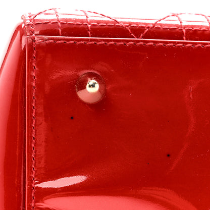 Christian Dior Patent Cannage Stitched Medium Lady Dior Red 11 of 11