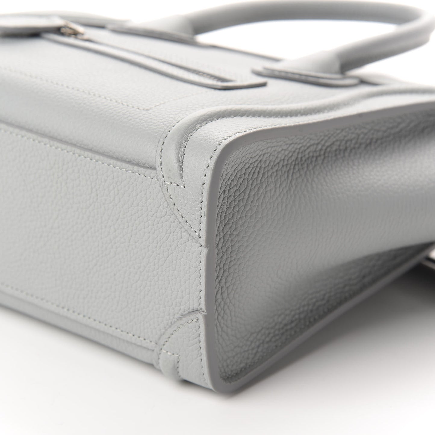 Drummed Calfskin Nano Luggage Mineral