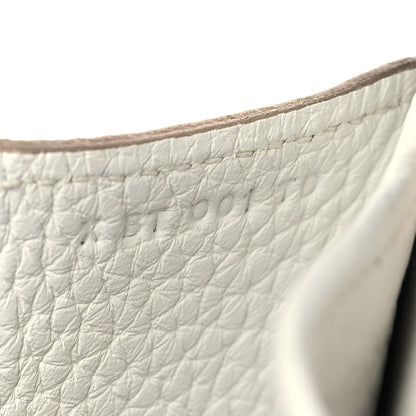 Hermes Taurillon Clemence Halzan 31 GM Craie 6 of 9