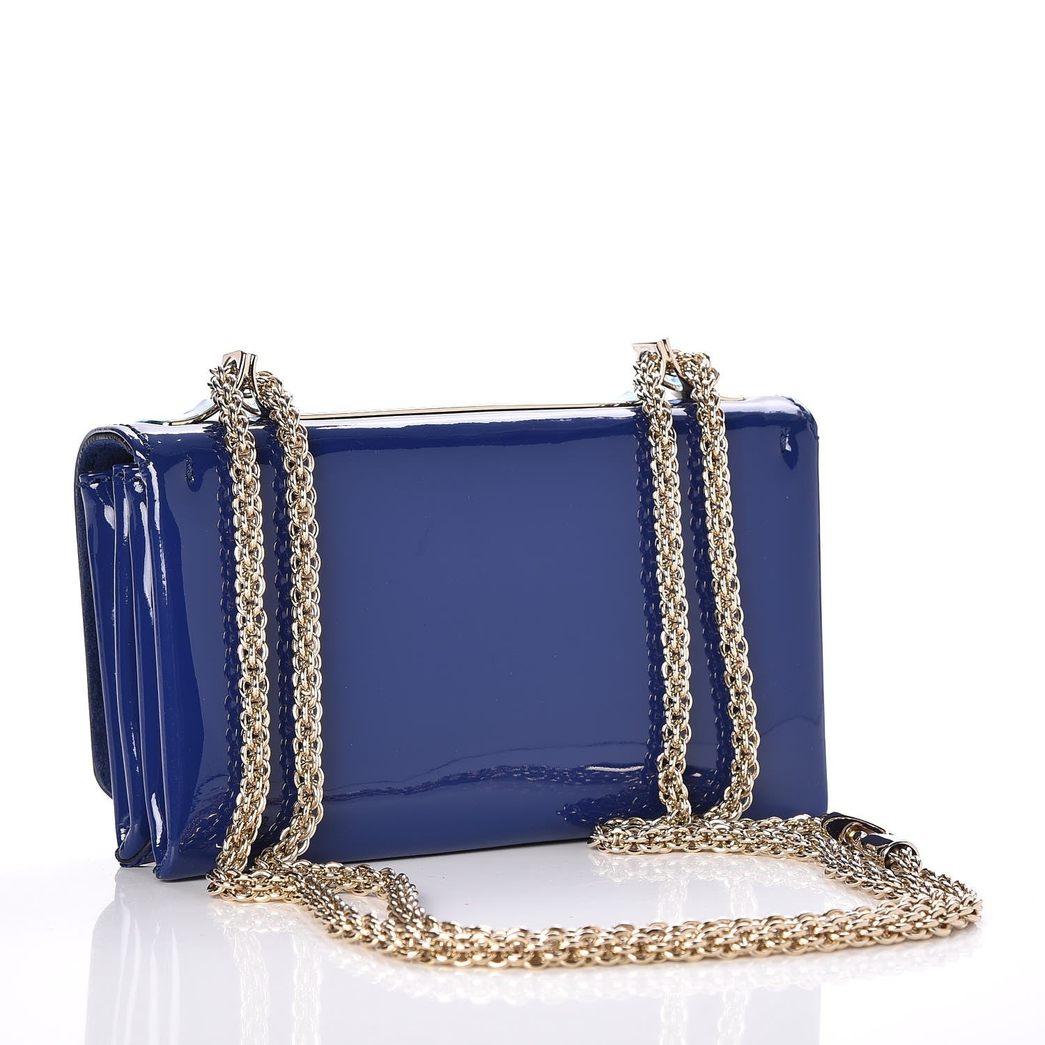 Valentino Garavani Patent Mini Va Va Voom Shoulder Bag Blue China 3 of 6