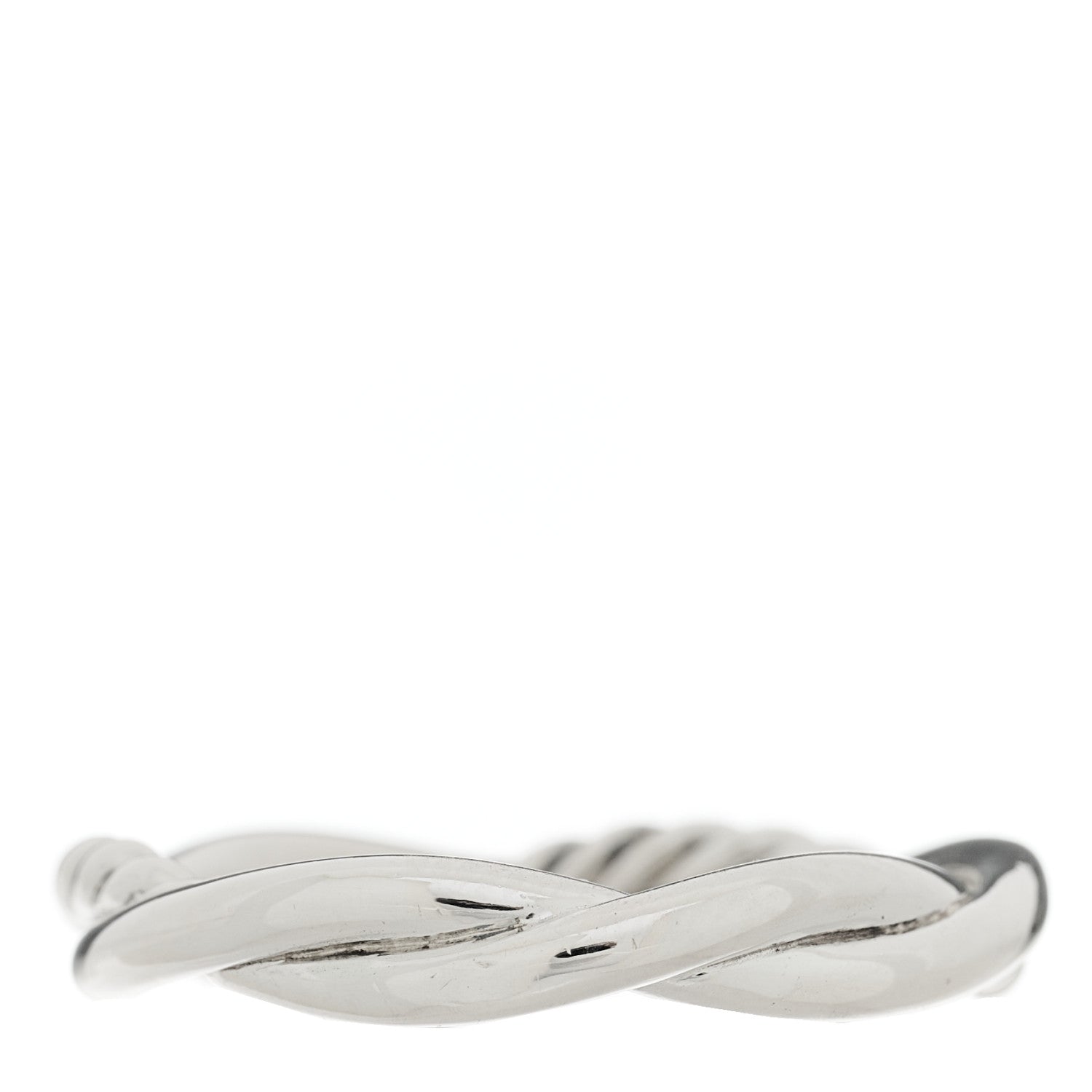 David Yurman Sterling Silver Diamond Petite Infinity Twist Ring 60 9 3 of 5