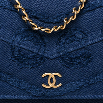 Chanel Denim Quilted Coco Wallet On Chain WOC Blue 10 of 13