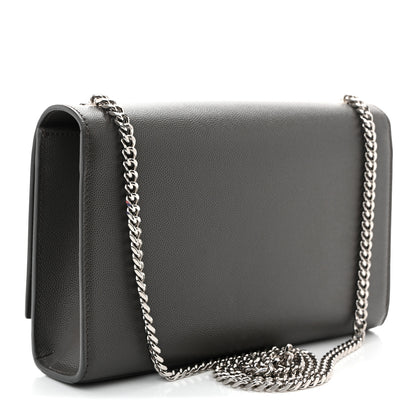 Saint Laurent Grain De Poudre Medium Classic Monogram Kate Satchel Earth 3 of 10